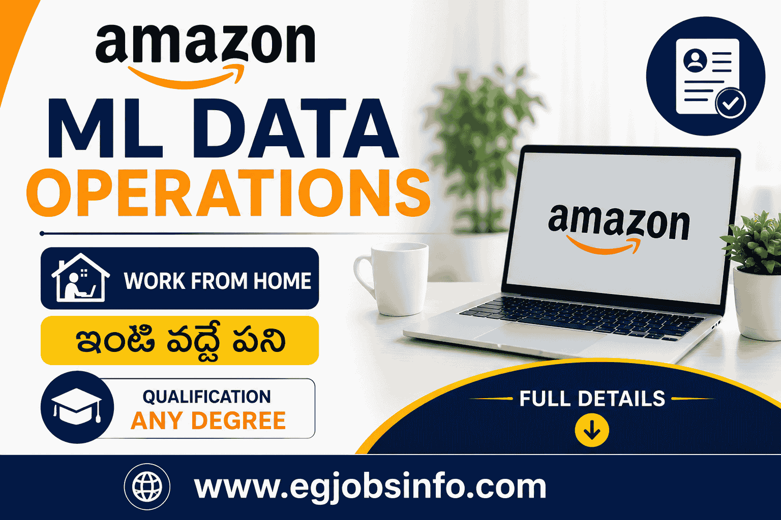 ML Data Operations amazon august 2026 work from home